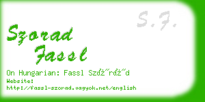 szorad fassl business card